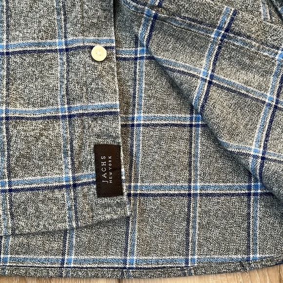 Jachs Ny Men's Classic Fit Flannel Shirt Gray Size XL NEW - Picture 6 of 7